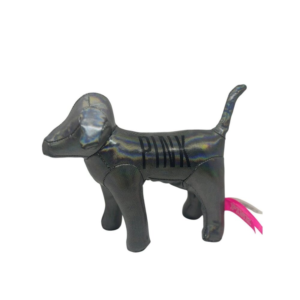 Victoria’s Secret PINK Holographic Logo Dog Plush Figure – Collectible 8"